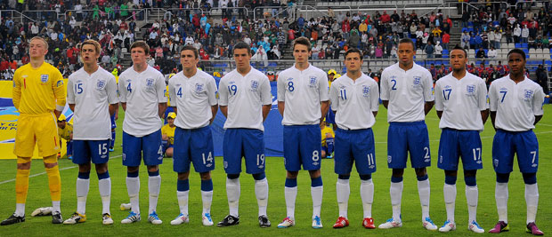 England U17s line-up, v Canada